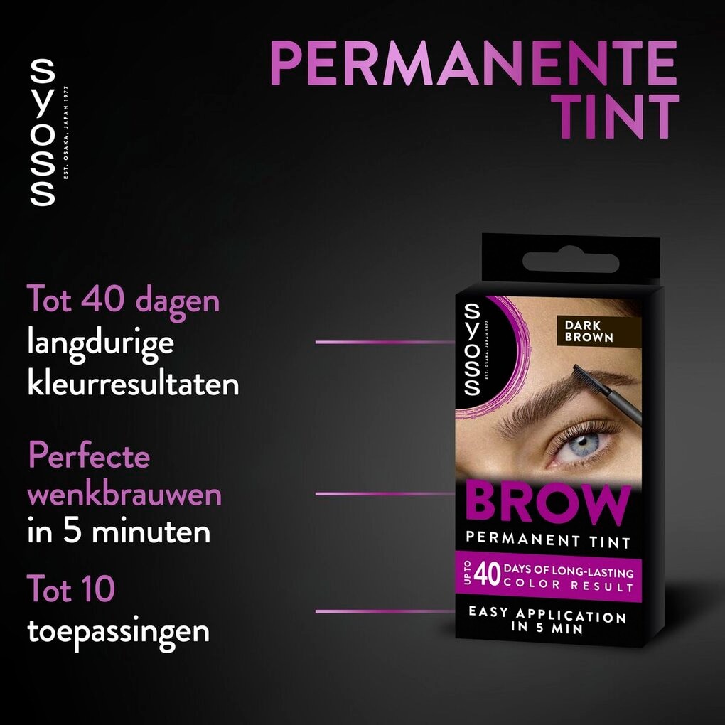 Syoss Brow Tint Donkerbruin Permanente Wenkbrauwverf