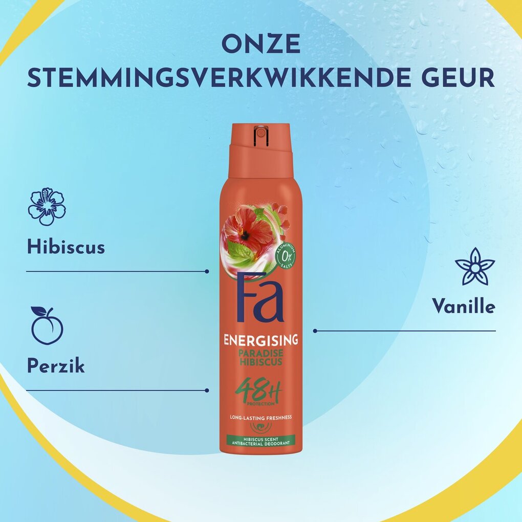 Fa Energising Paradise Hibiscus Deodorant Spray