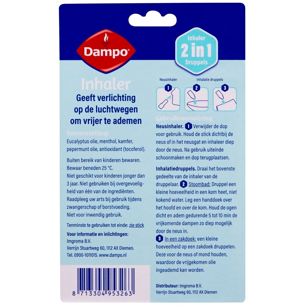 Dampo Inhaler en 2-in-1 Inhalatiedruppels