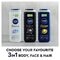 NIVEA Men 3-in-1 Active Clean Body, Face & Hair Showergel