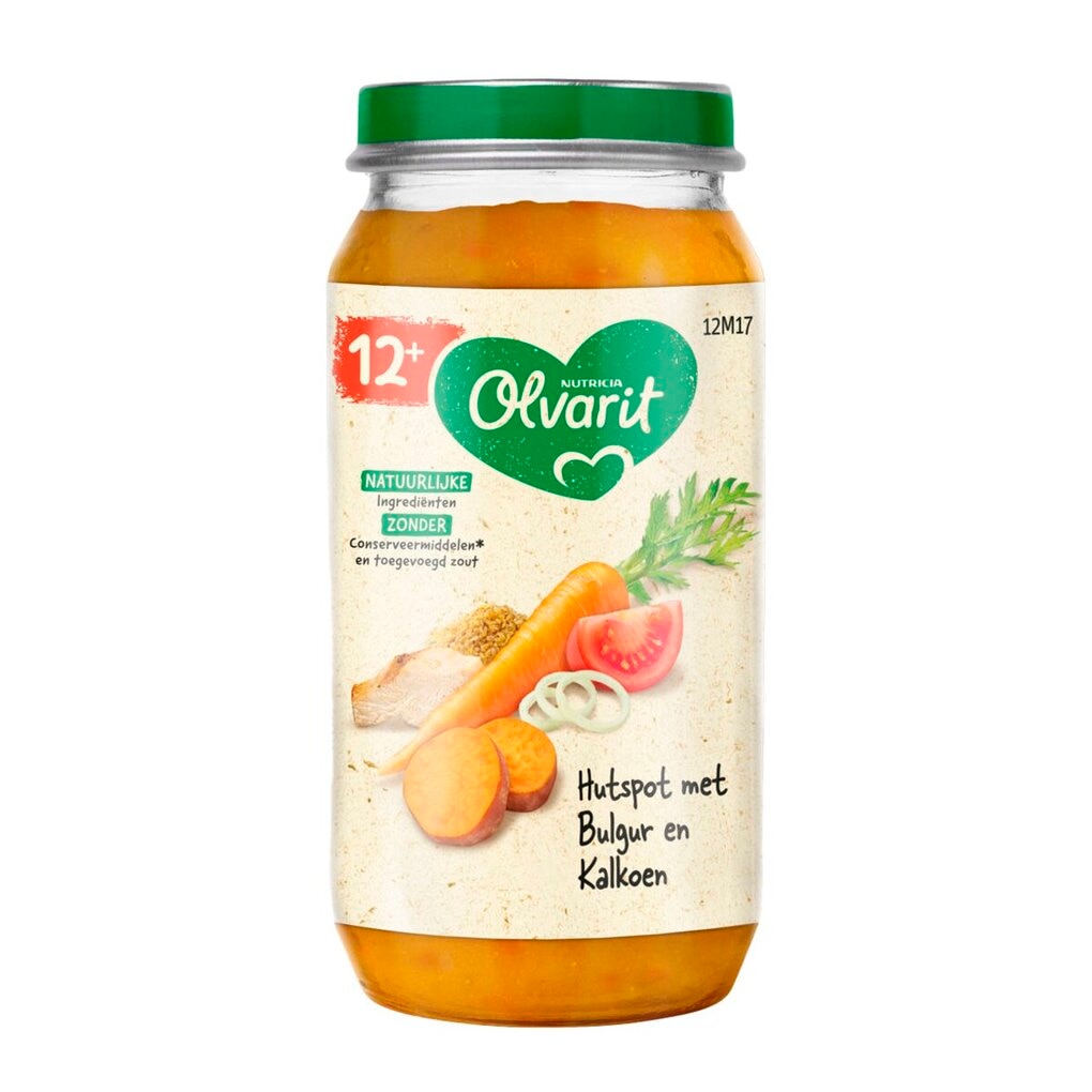 Olvarit 12+M Hutspot met Bulgur en Kalkoen Maaltijdpotje Olvarit 12+M Hutspot met Bulgur en Kalkoen Maaltijdpotje