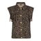From PB With Love Denim Gilet met Panterprint