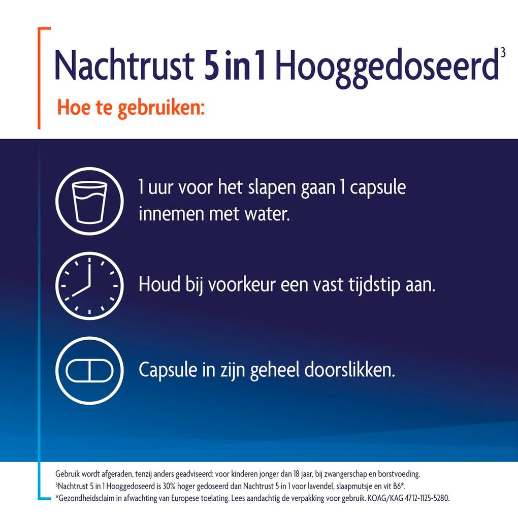 Shiepz Nachtrust 5-In-1 Hooggedoseerd Liquid Capsules