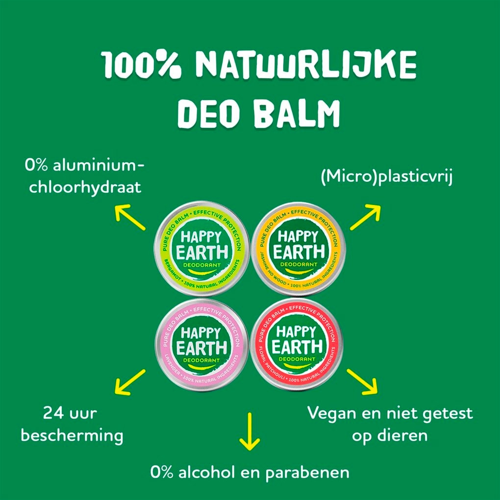 Happy Earth 100% Natural Jasmine Ho Wood Deodorant Balm