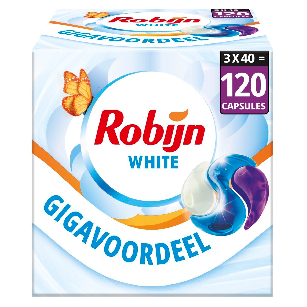 Robijn Stralend Wit 3-in-1 Wasmiddelcapsules - 120 capsules