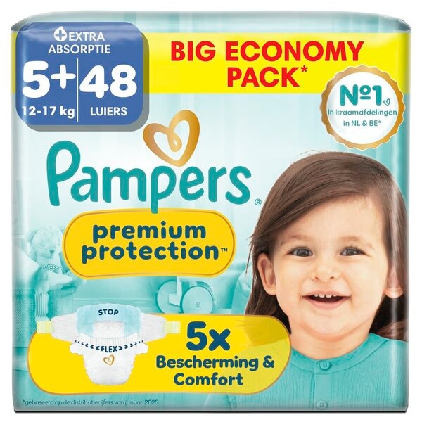 Pampers Premium Protection Maat 5+ Luiers