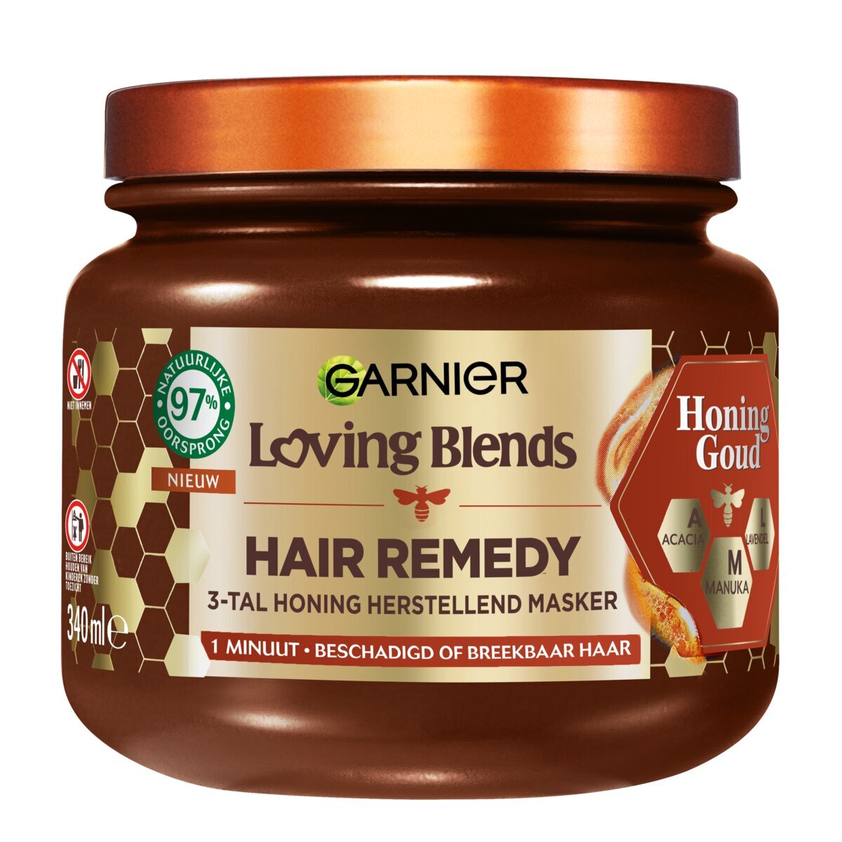 Afbeelding van Garnier Loving Blends Honing Goud Haarmasker - 340ml