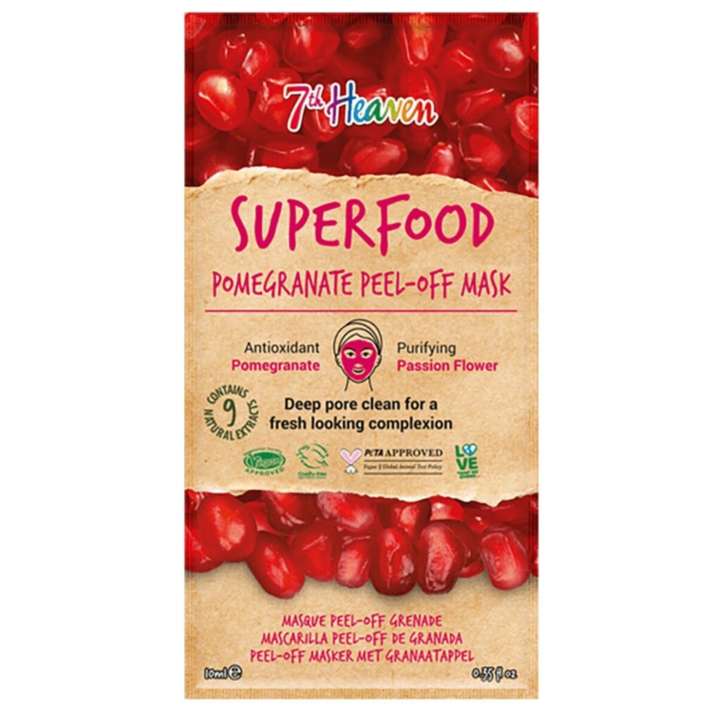 7TH Heaven Superfood Pomegranate Peel-Off Mask