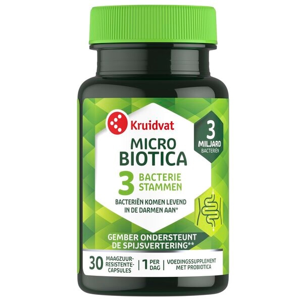 Kruidvat Micro Biotica 3 Miljard Bacteriestammen Maagzuurresistente Capsules