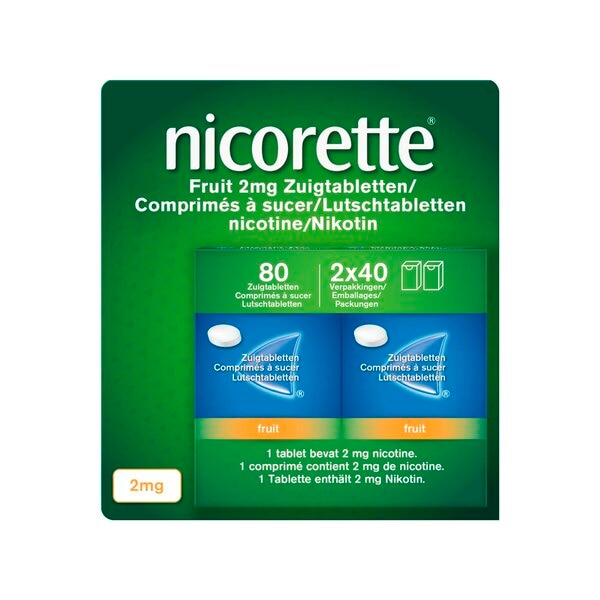 Nicorette Fruit 2mg Zuigtabletten