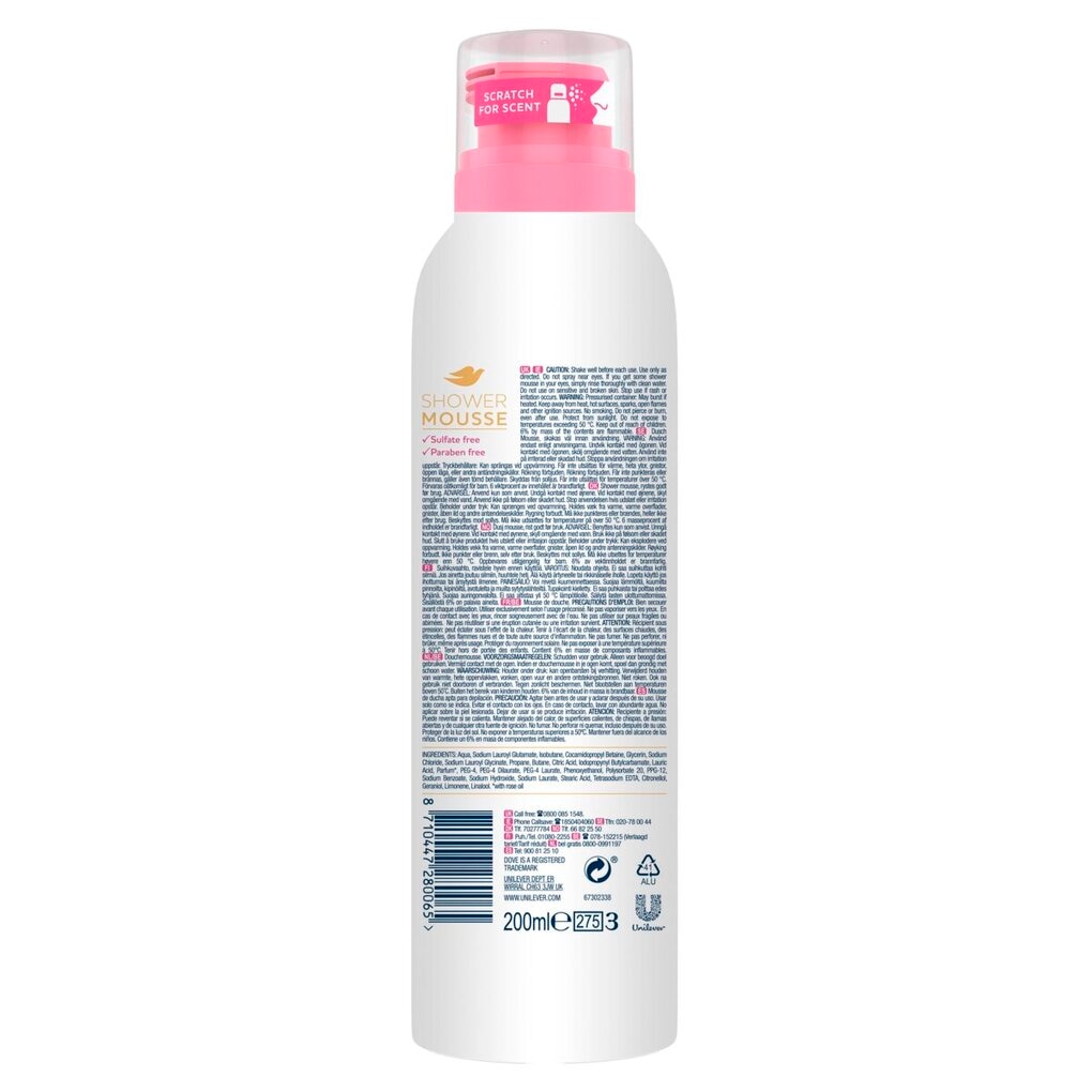 Dove Rose Oil Shower Mousse