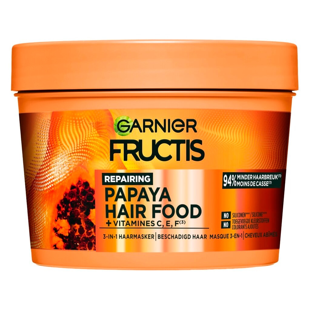 Garnier Fructis Color Repairing Papaya Hair Food 3-in-1 Haarmasker Garnier Fructis Color Repairing Papaya Hair Food 3-in-1 Haarmasker