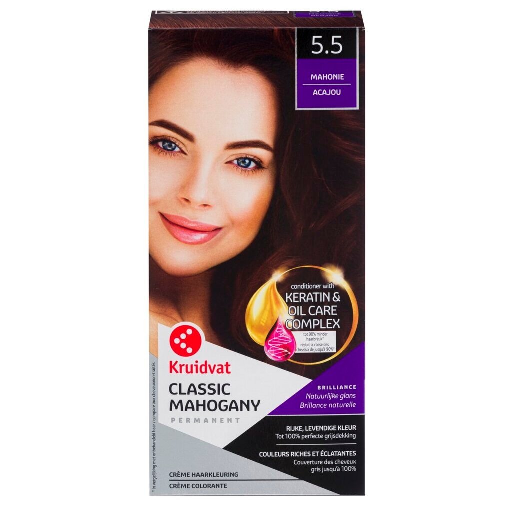 Kruidvat 5.5 Mahonie Crème Haarkleuring Kruidvat 5.5 Mahonie Crème Haarkleuring
