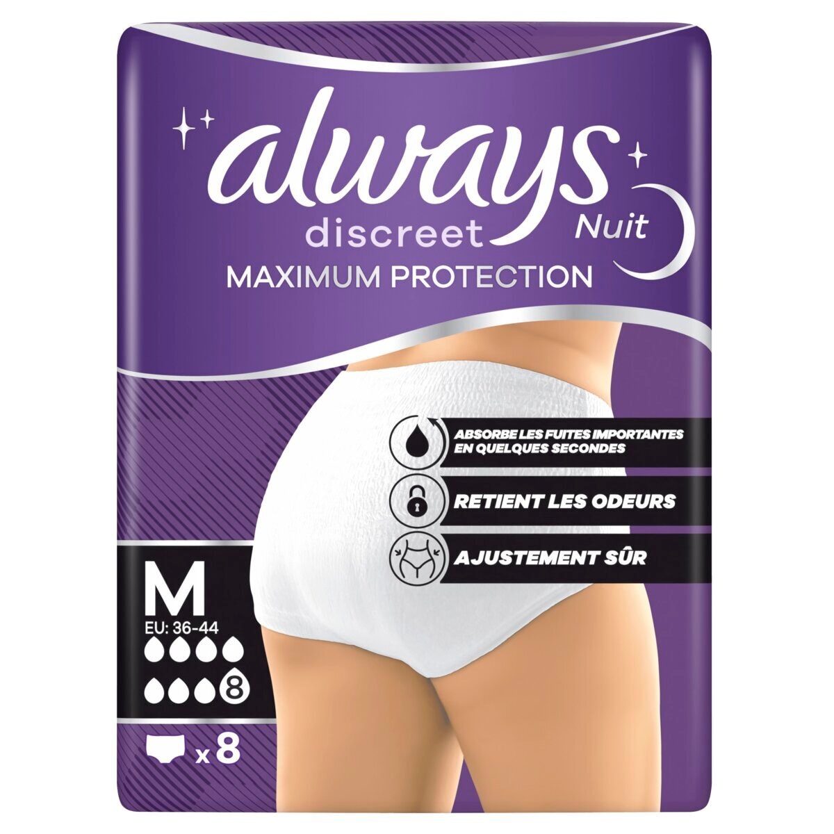 Afbeelding van Always Discreet Maximum Protection Night Incontinentiebroekjes - 8 stuks
