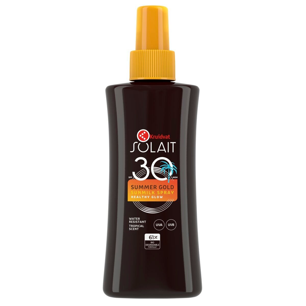 Product afbeelding van Kruidvat Solait Summer Gold SPF30 Sunmilkspray - 200ml