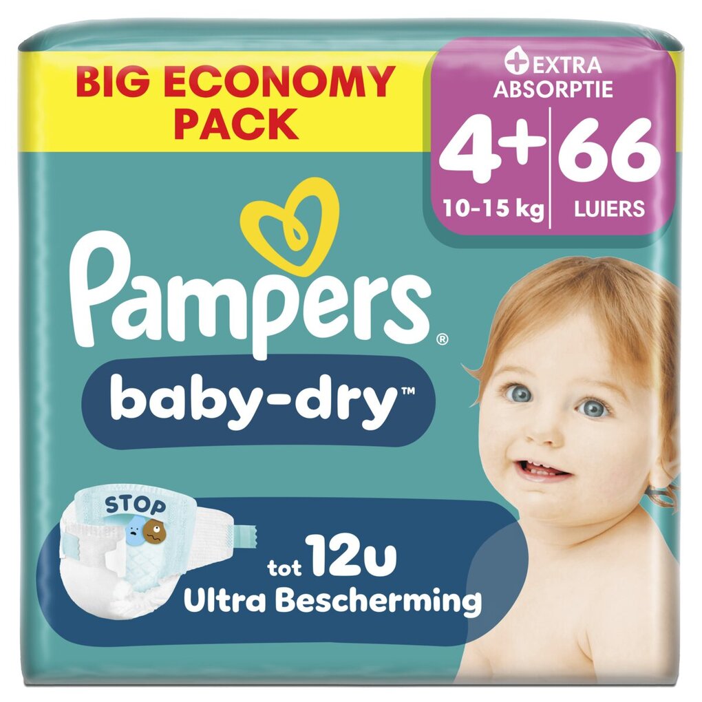 Pampers Baby-Dry Maat 4+ Luiers
