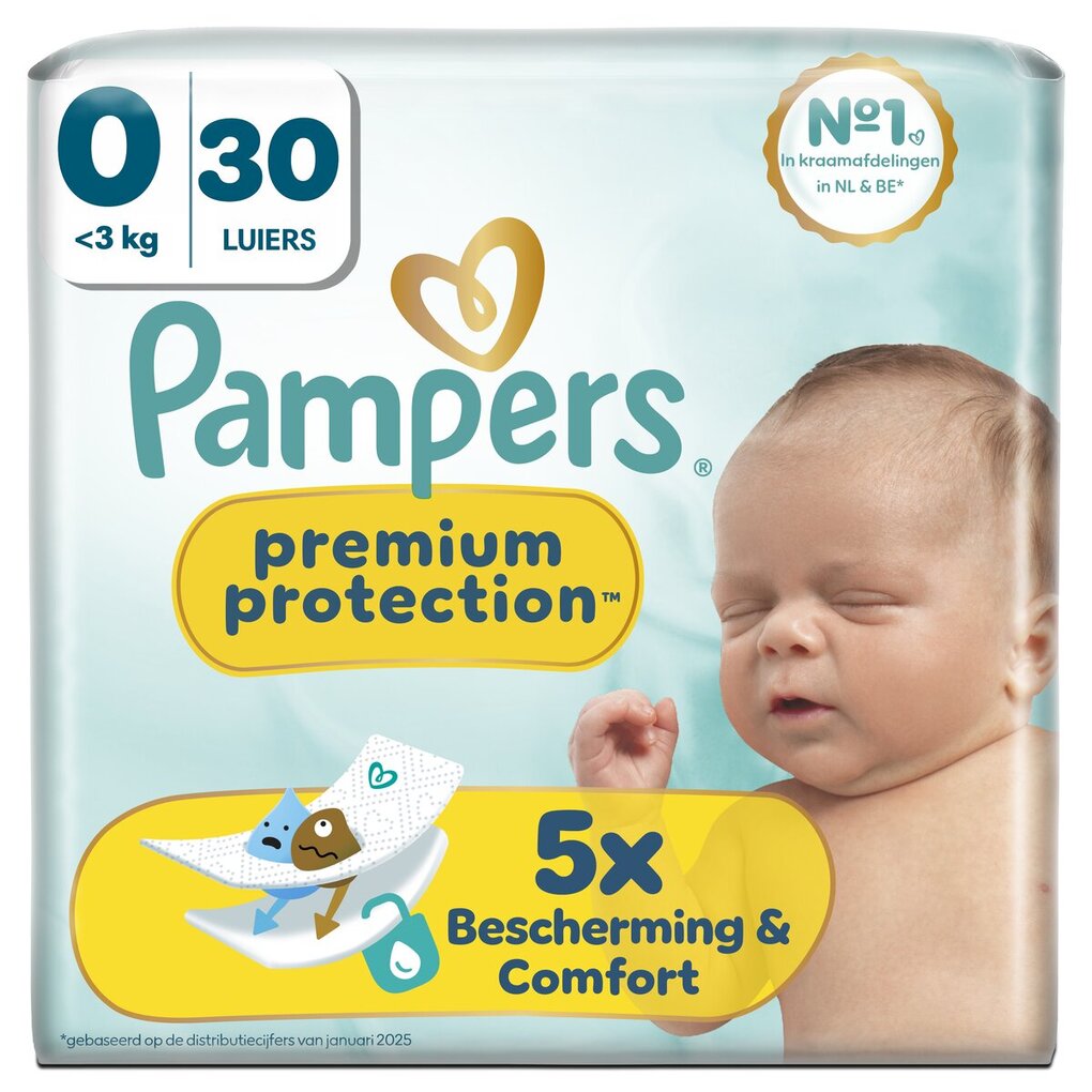 Pampers Premium Protection Maat 0 Luiers