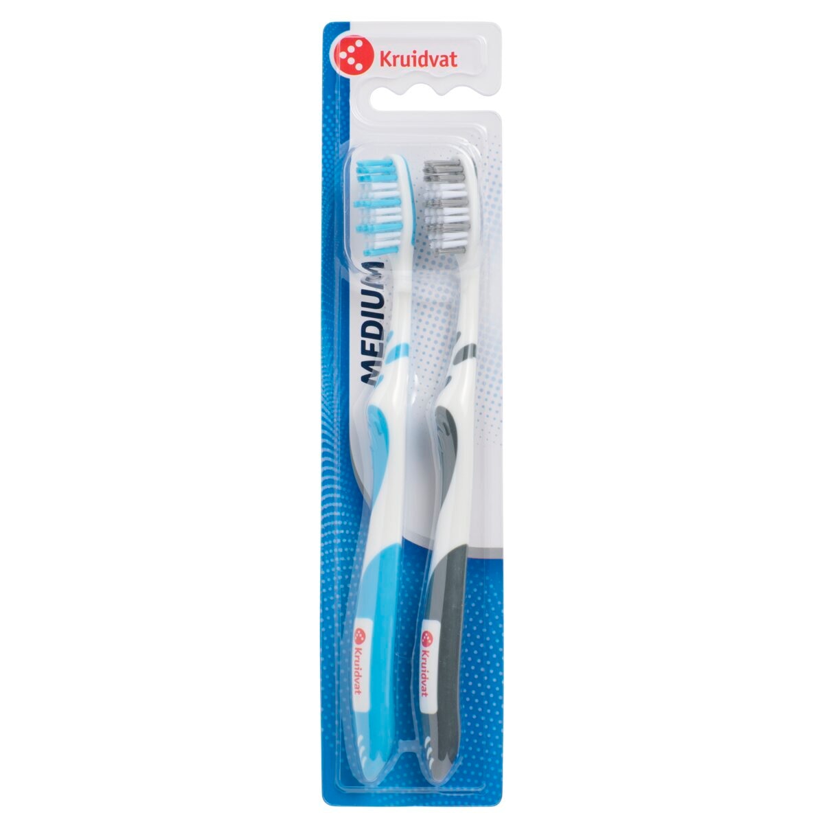 Afbeelding van Kruidvat Regular Medium Tandenborstel - 2 stuks