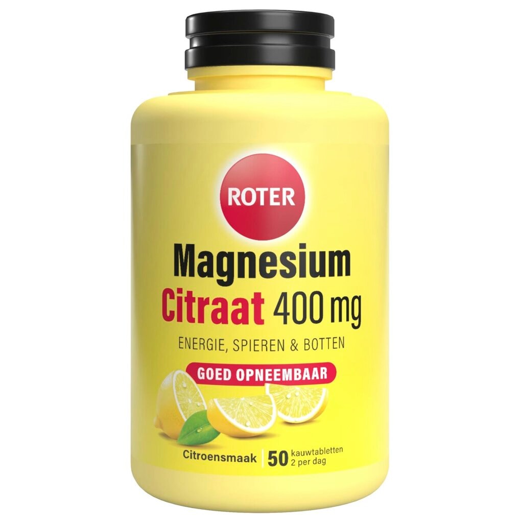 Roter Magnesiumcitraat 400mg Kauwtabletten Roter Magnesiumcitraat 400mg Kauwtabletten