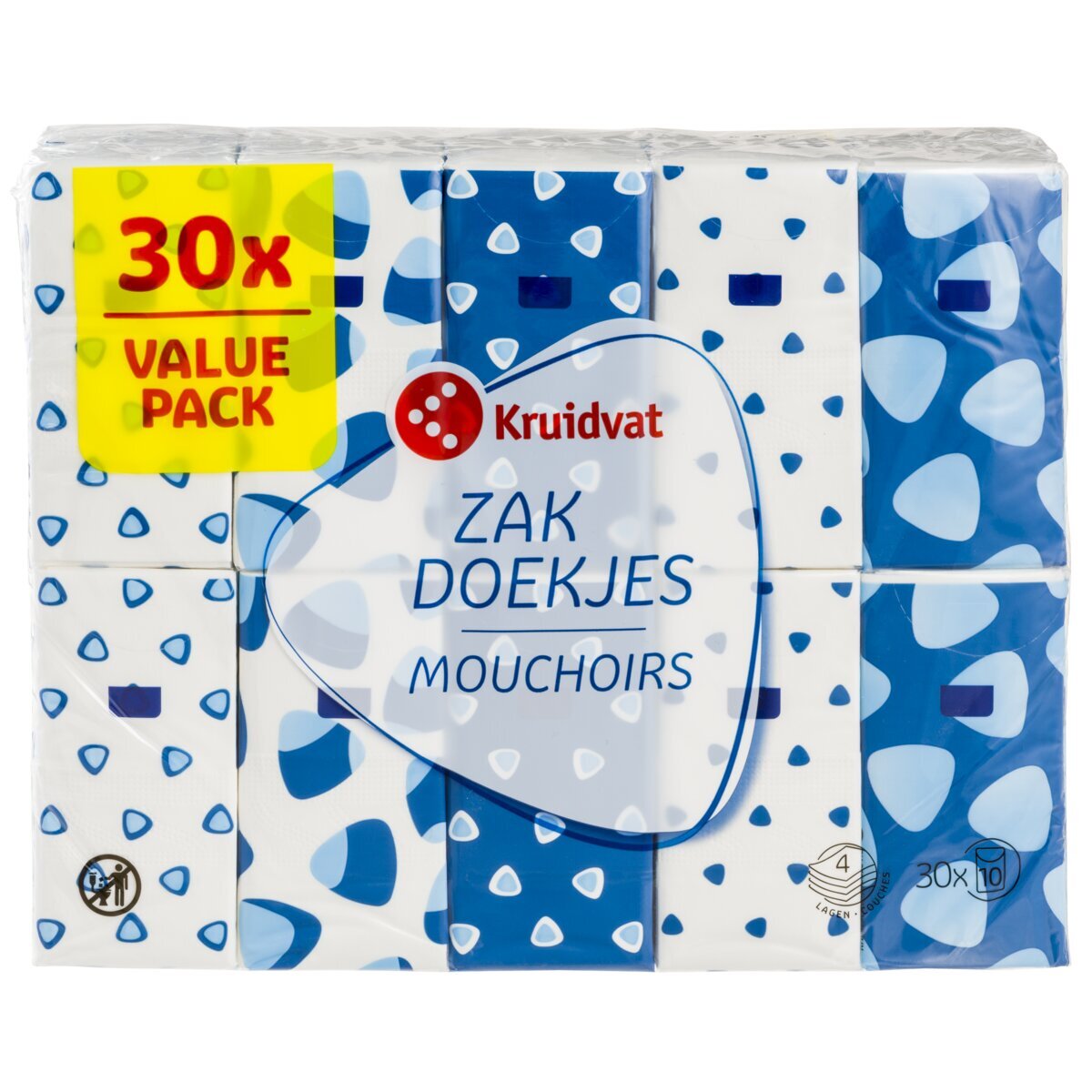 Afbeelding van Kruidvat Zakdoekjes - 30x10 stuks