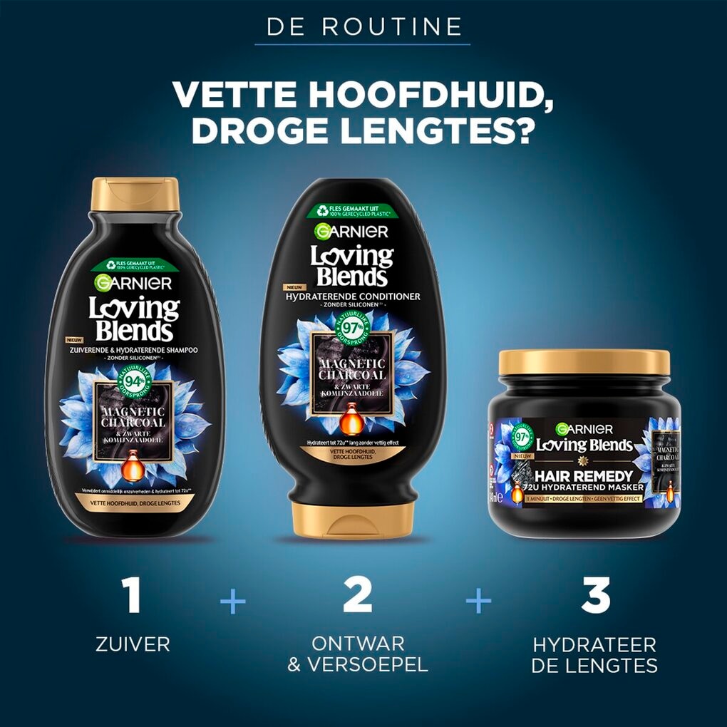 Garnier Loving Blends Magnetic Charcoal Conditioner