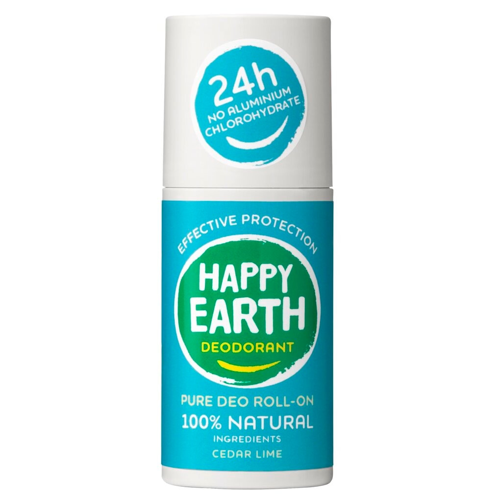 Happy Earth 100% Natural Cedar Lime Deodorant Roller