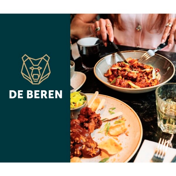 De Beren 3-Gangenmenu voor 2 Personen Voucher