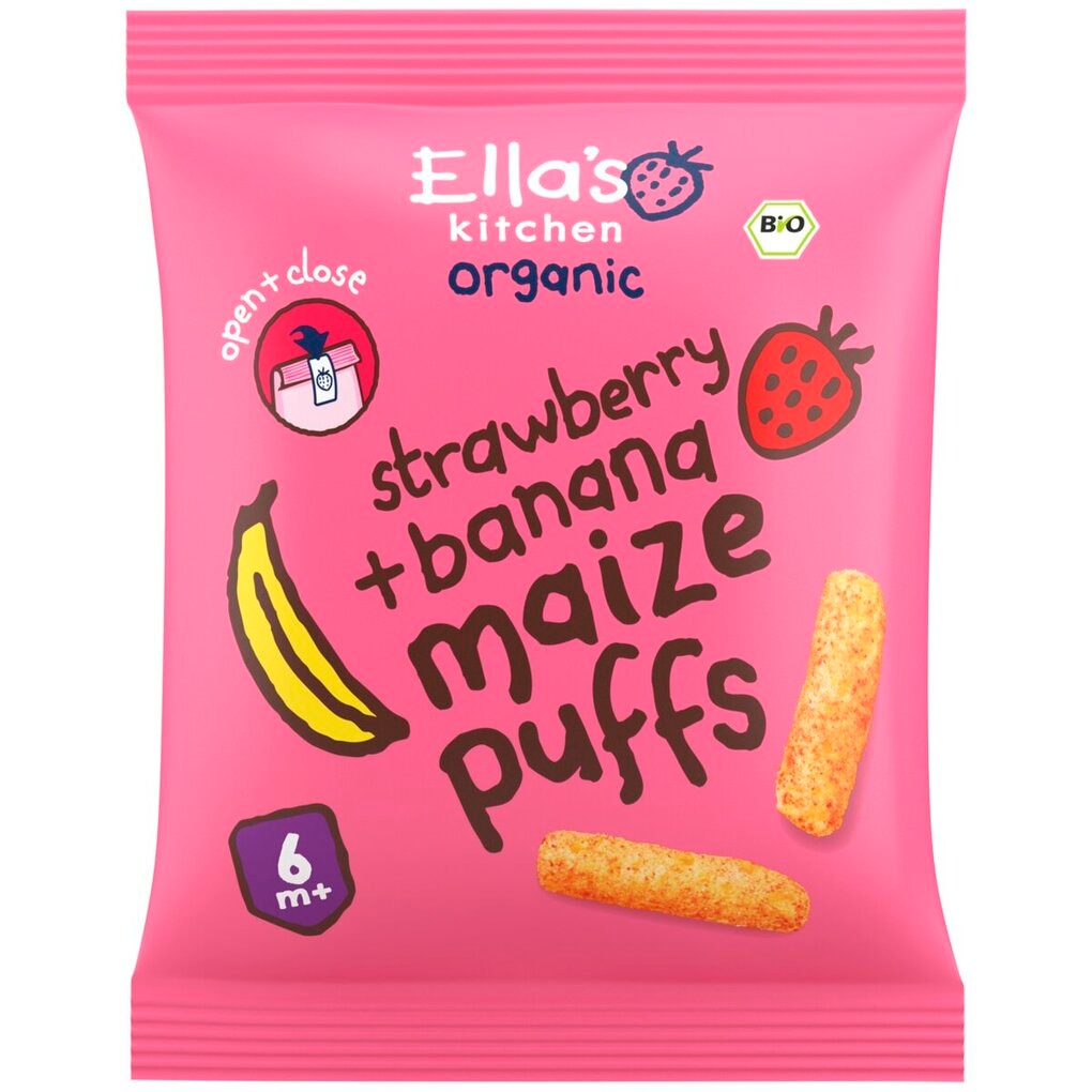 Ella's Kitchen 6+M Strawberry + Banana Maize Puffs
