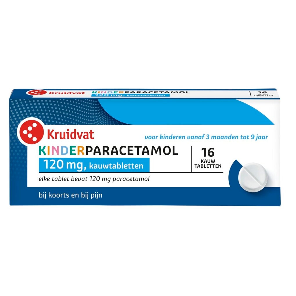 Kruidvat Kinderparacetamol 120mg Kauwtabletten