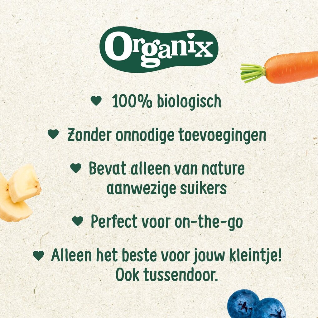 Organix 12+M Havermout, Abrikoos & Banaan Knijpfruit