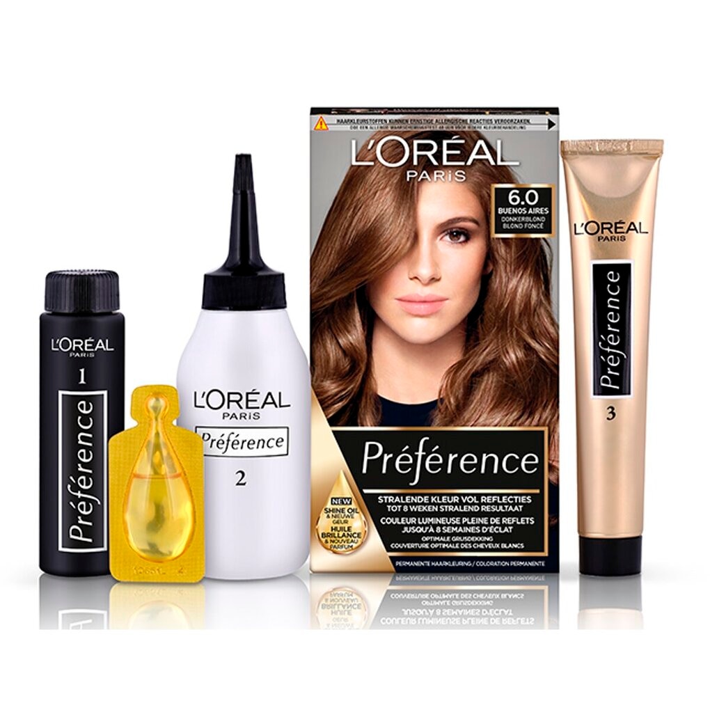 L'Oréal Paris Préférence 6 Donkerblond Permanente Haarkleuring