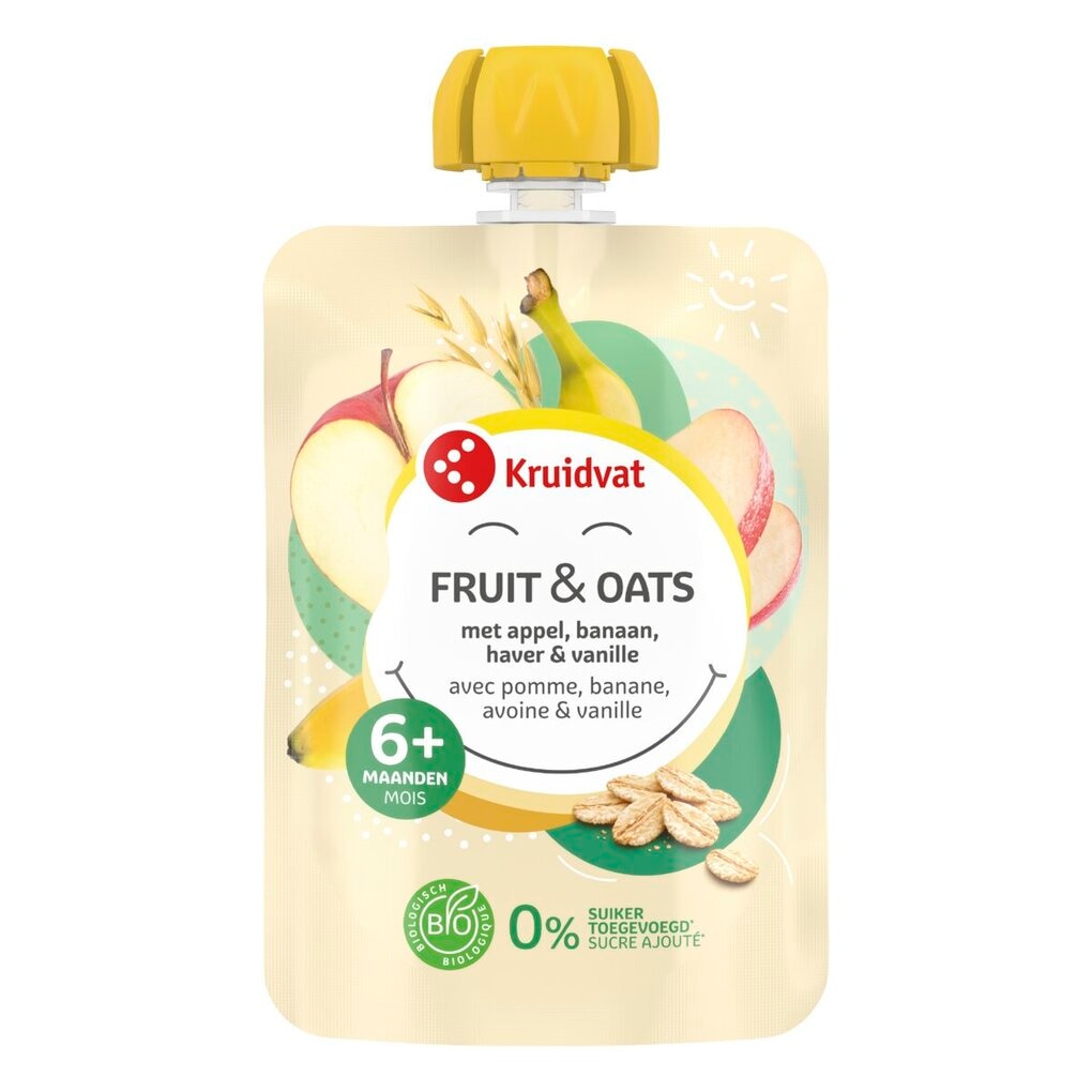 Kruidvat 6+M Fruit & Oats Fruithapje Kruidvat 6+M Fruit & Oats Fruithapje