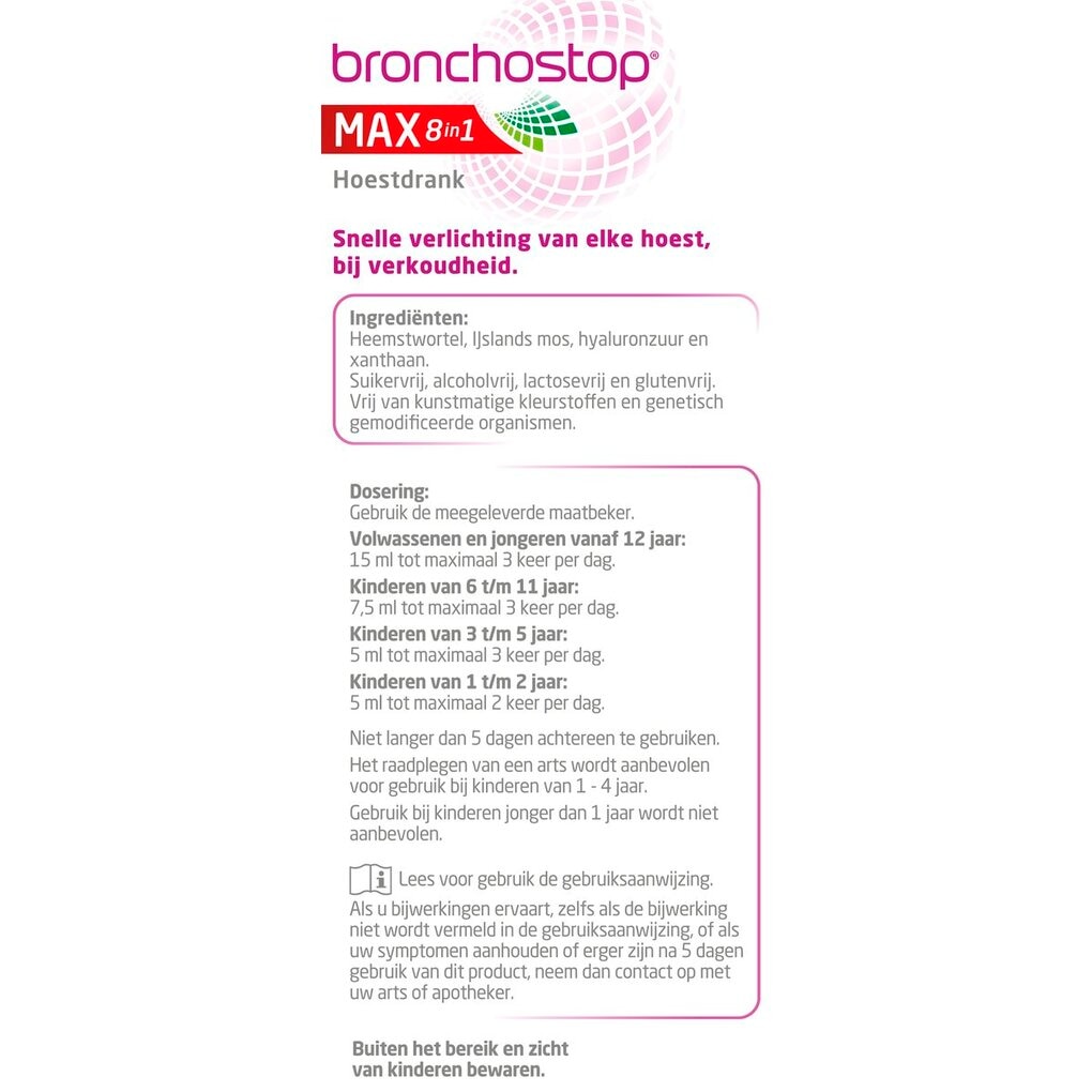 Bronchostop Max 8-in-1 Hoestdrank