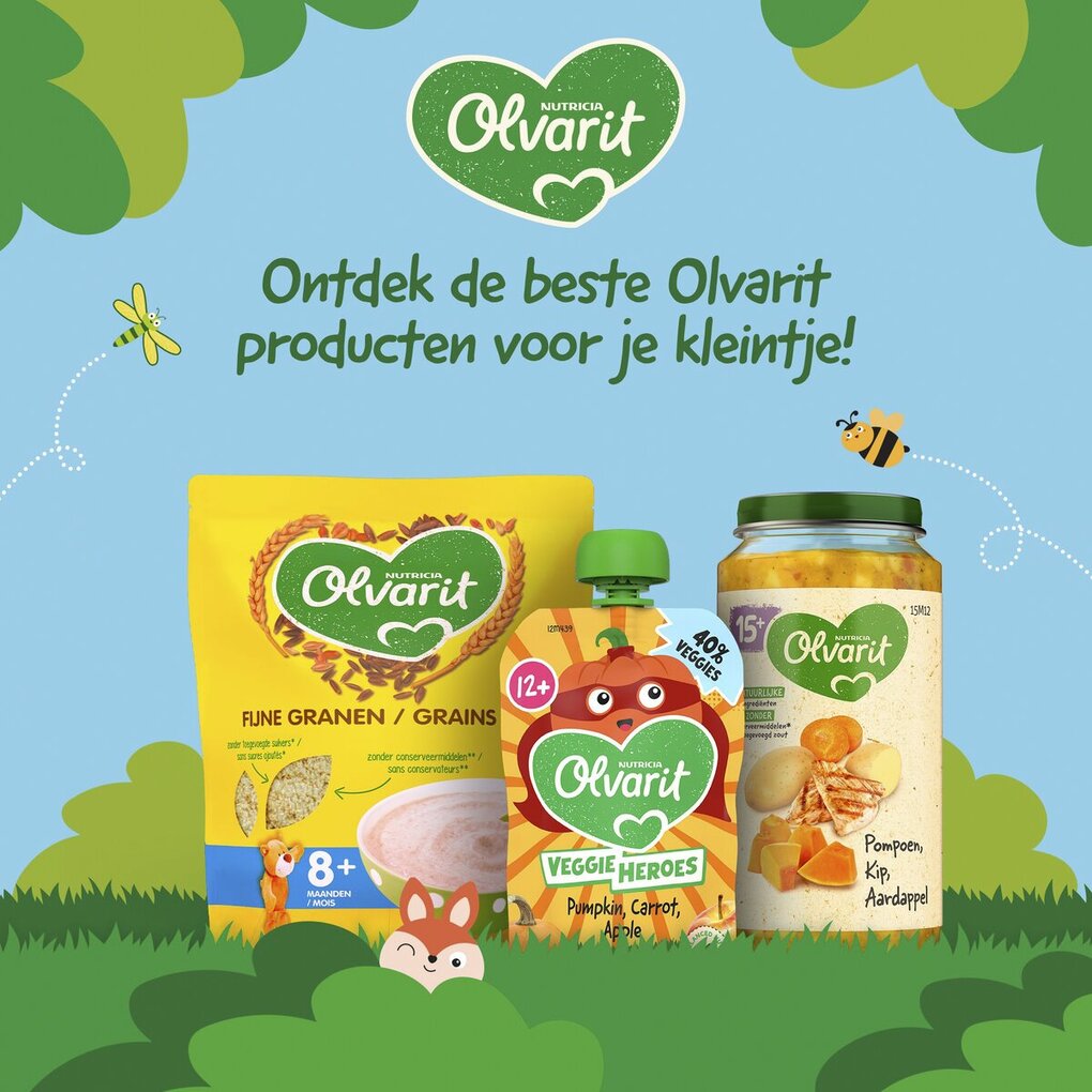 Olvarit 6M+ Rode Bietenstamppot met Kikkererwten Maaltijdpotje