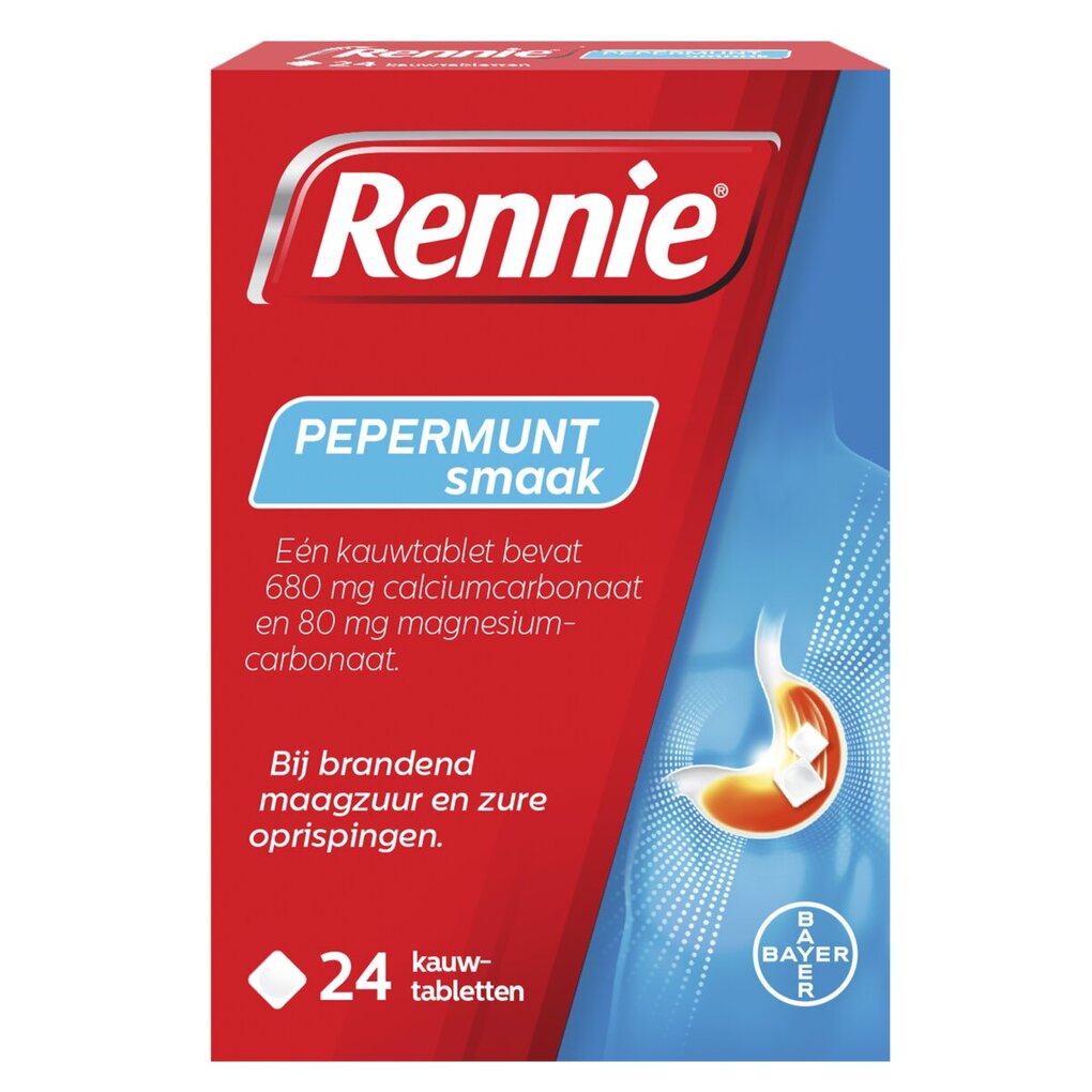 Rennie Maagtabletten met Pepermuntsmaak Rennie Maagtabletten met Pepermuntsmaak