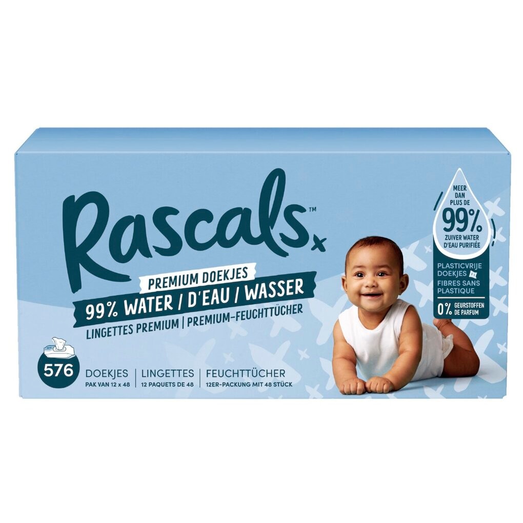 Rascals 99% Water Premium Doekjes Rascals 99% Water Premium Doekjes