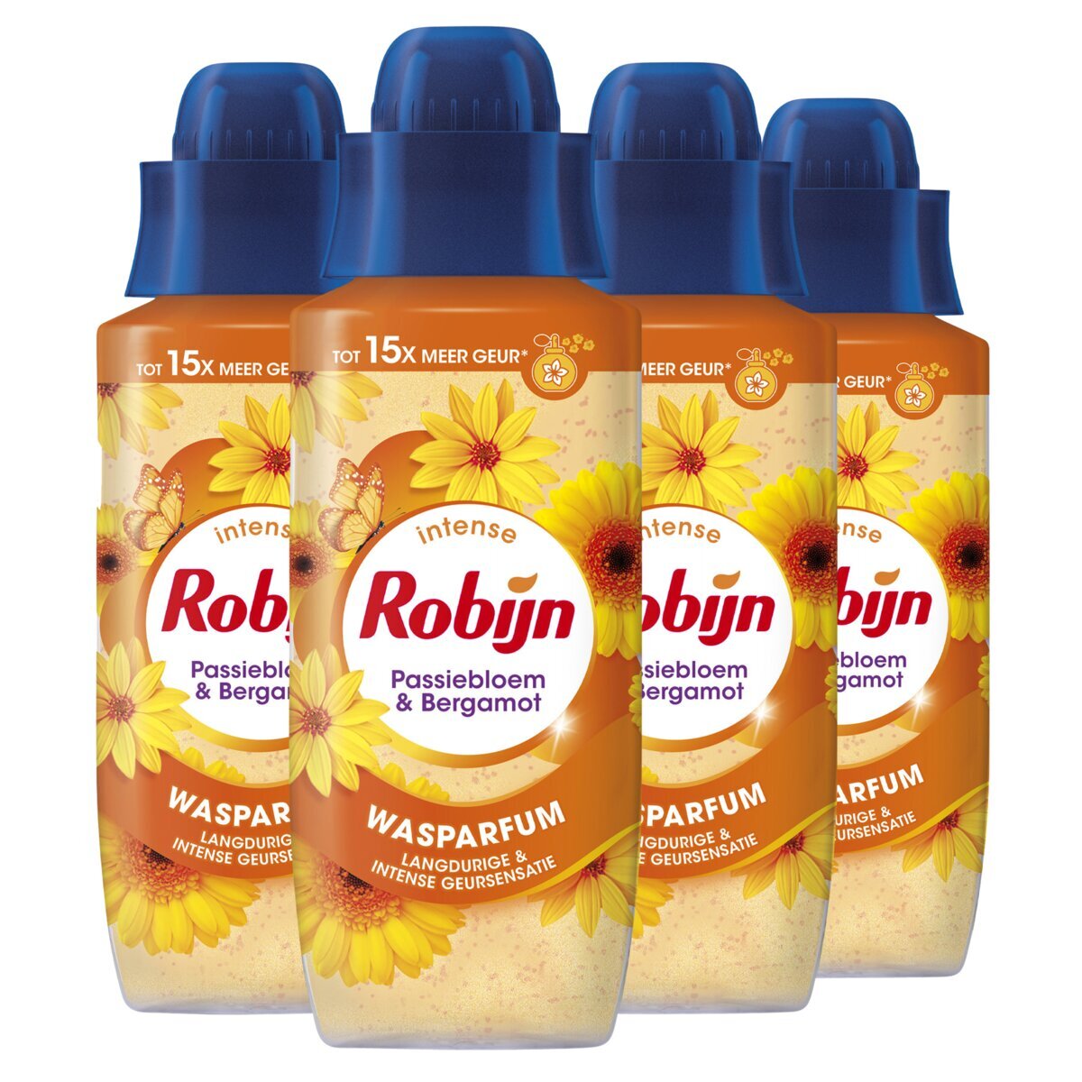 Product afbeelding van Robijn Passiebloem & Bergamot Intense Wasparfum - 4x342ml