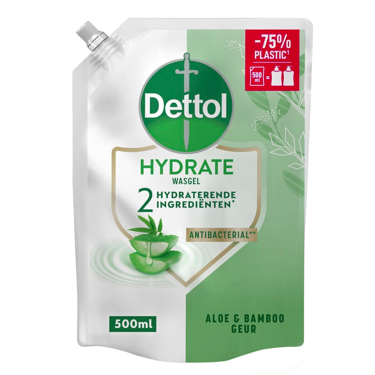 Afbeelding van Dettol Hydrating Aloe Vera Refill Handzeep - 500ml