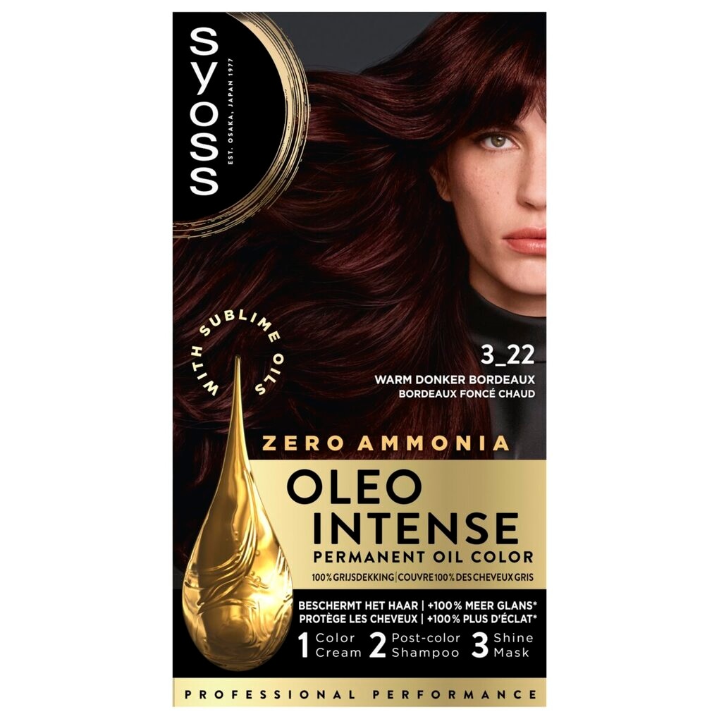 Syoss Oleo Intense 3-22 Warm Donker Bordeaux Haarkleuring