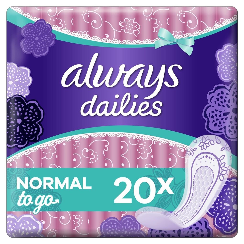 Waar je ook bent, Always Dailies Singles To Go Inlegkruisjes houden je fris, elke dag opnieuw. De compacte verpakking maakt het gemakkelijk om het inlegkruisje overal mee naartoe te nemen, zodat je je de hele dag fris voelt.