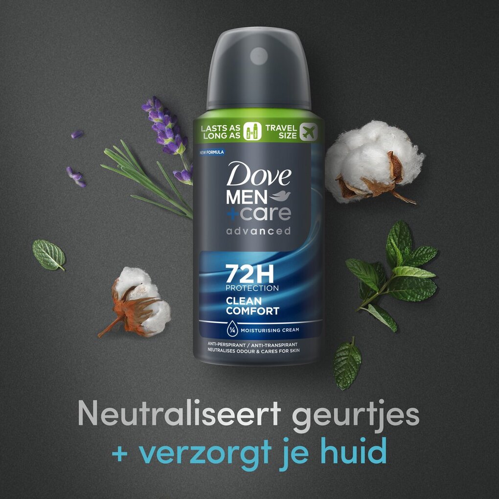 Dove Men+Care Advanced Clean Comfort Compressed Antitranspirant Deodorant Spray
