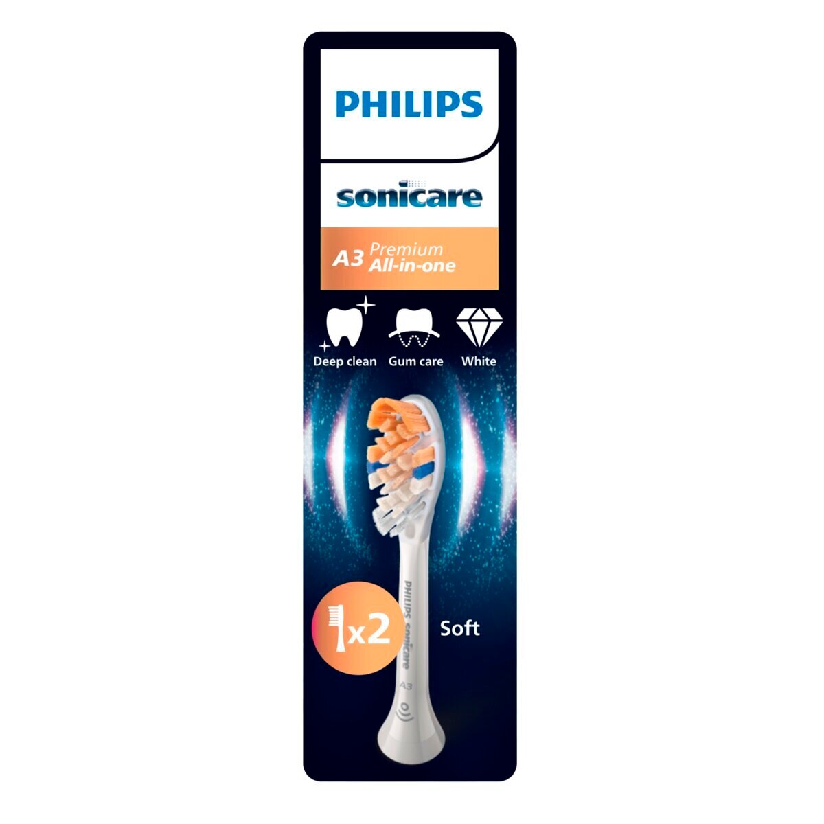 Afbeelding van Philips Sonicare Opzetborstels A3 Premium All-in-One - 2 stuks