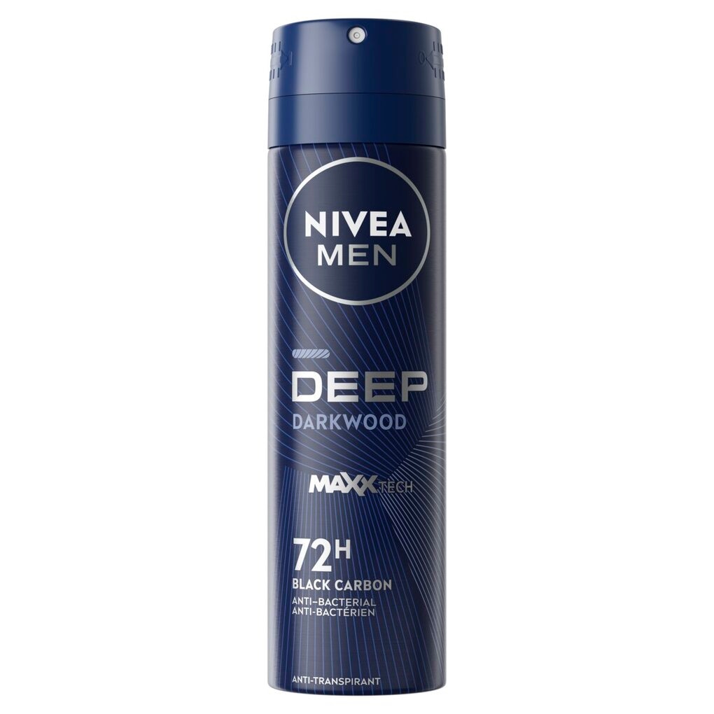 NIVEA Men Deep Black Carbon Dark Wood Antitranspirant Spray