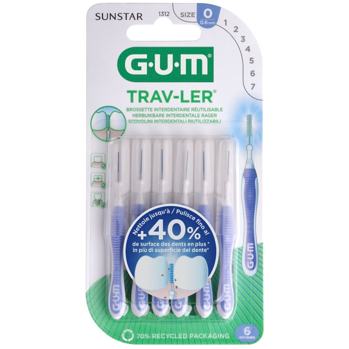 Afbeelding van GUM Trav-ler 0.6 mm - 6 st