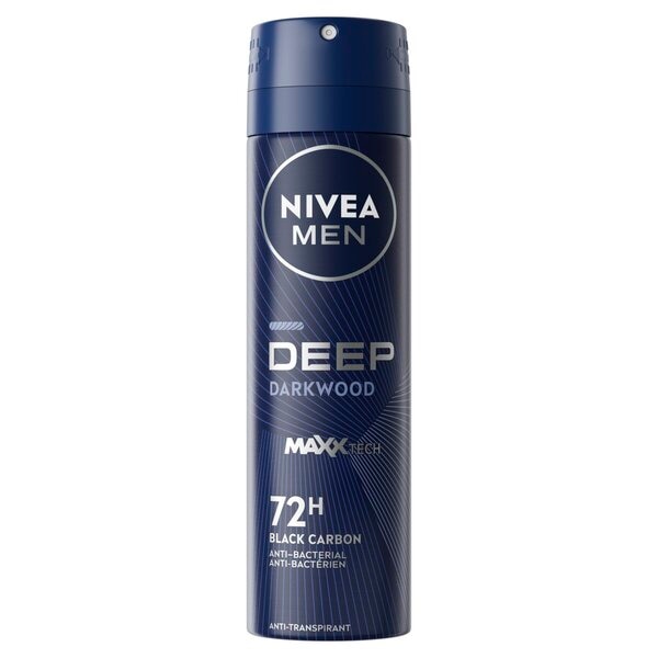 NIVEA Men Deep Black Carbon Dark Wood Antitranspirant Spray
