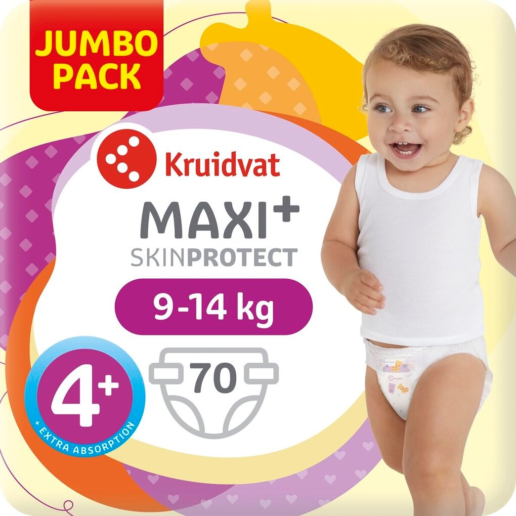 Kruidvat Maxi+ Maat 4+ Luiers Jumbopack