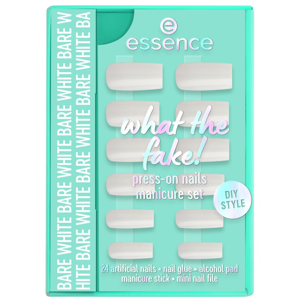 Essence What The Fake! 04 Bare White Press-On Nails Manicure