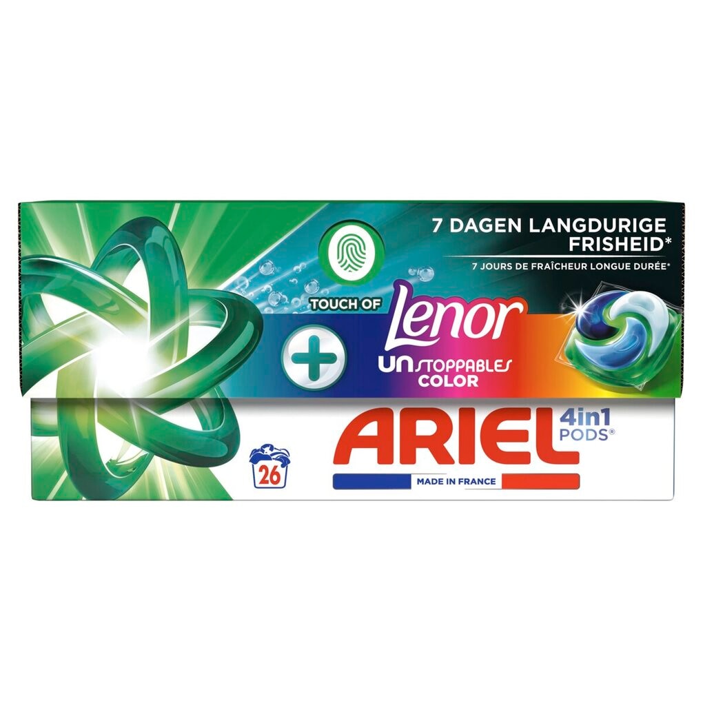 Ariel + Touch Of Lenor Unstoppables Color 4-in-1 Pods