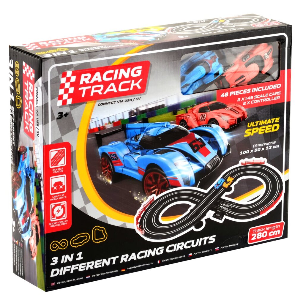 Racing Track 3-in-1 Different Racing Circuits Racebaan