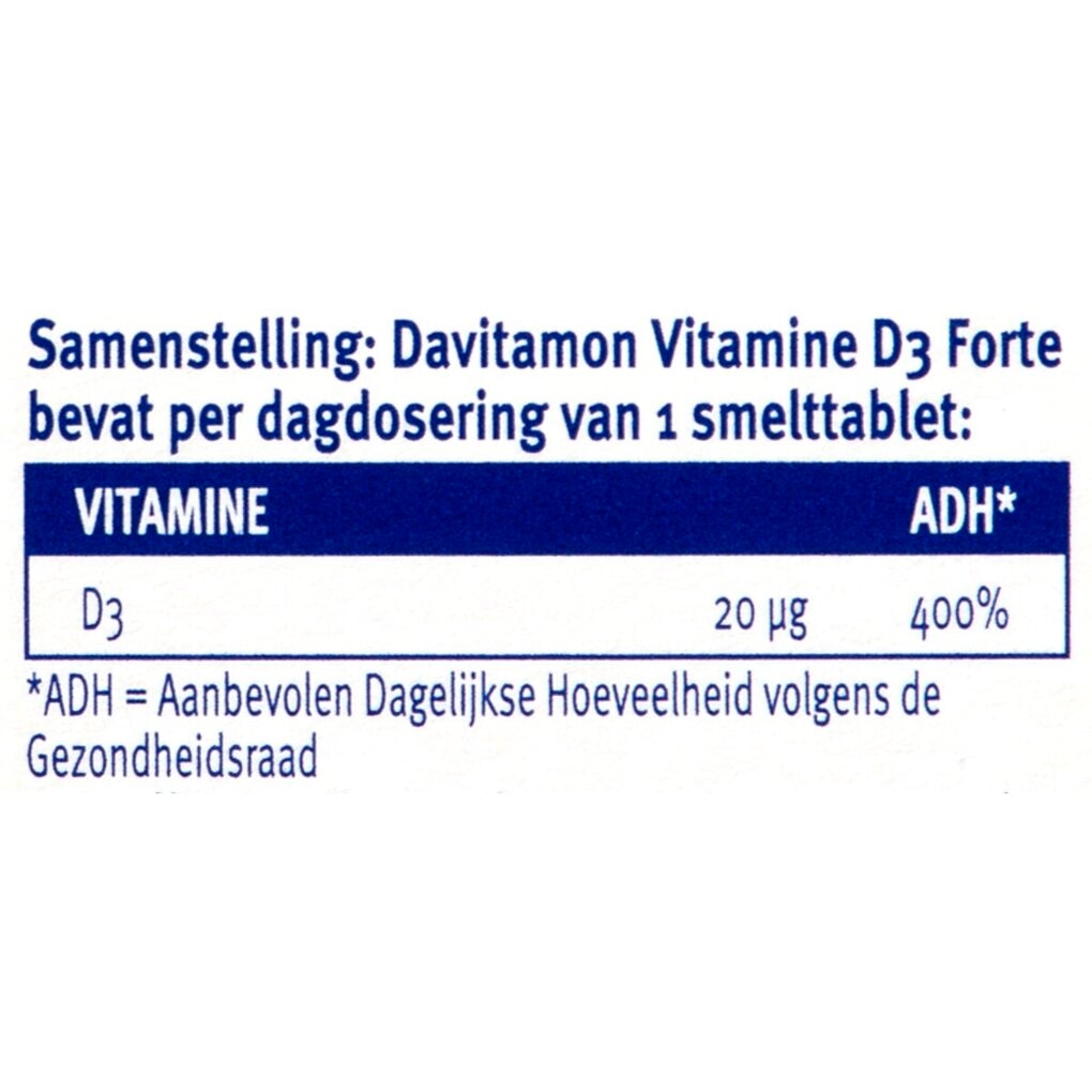 Davitamon Vitamine D Volwassenen Smelttabletten